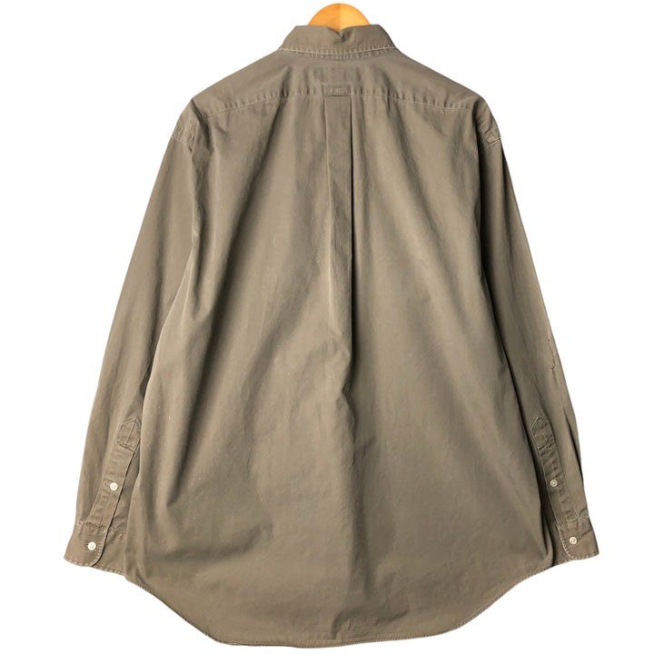 Ralph Lauren BLAKE long sleeve button down shirt, men's size L cotton Khaki type Vintage Second Hand
