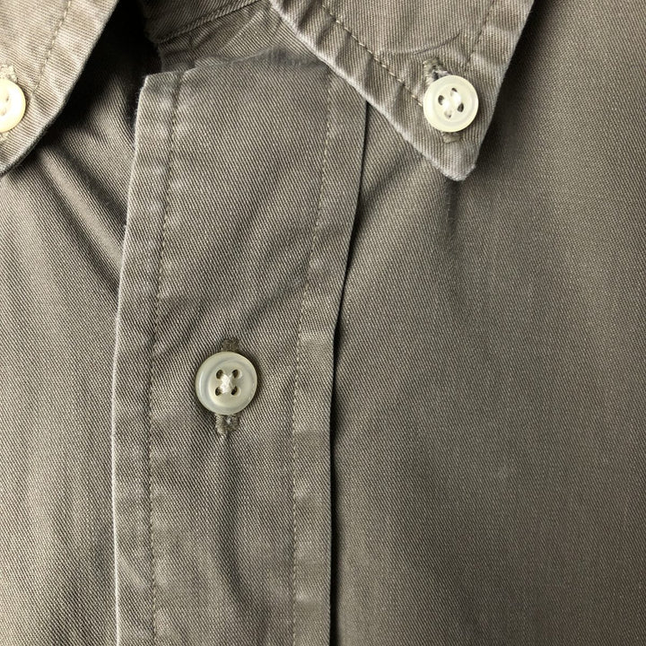 Ralph Lauren BLAKE long sleeve button down shirt, men's size L cotton Khaki type Vintage Second Hand