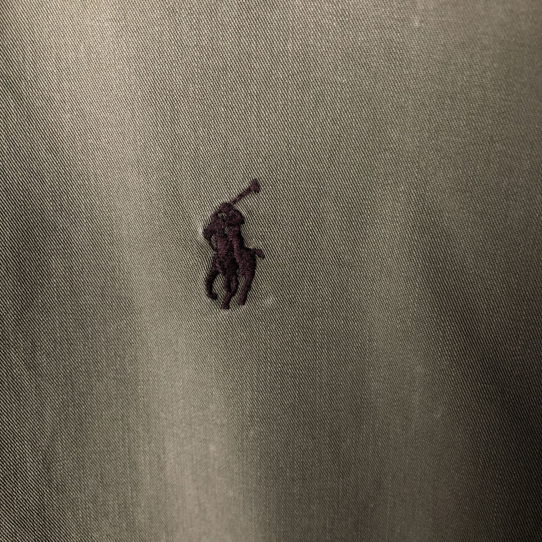 Ralph Lauren BLAKE long sleeve button down shirt, men's size L cotton Khaki type Vintage Second Hand