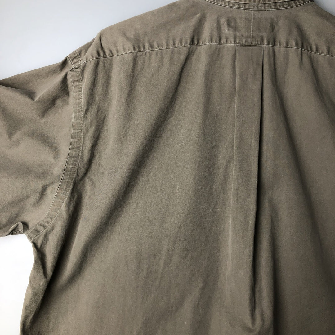 Ralph Lauren BLAKE long sleeve button down shirt, men's size L cotton Khaki type Vintage Second Hand