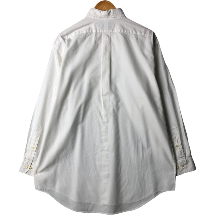 Ralph Lauren YARMOUTH long sleeve button down shirt, men's size L cotton white type Vintage Second Hand
