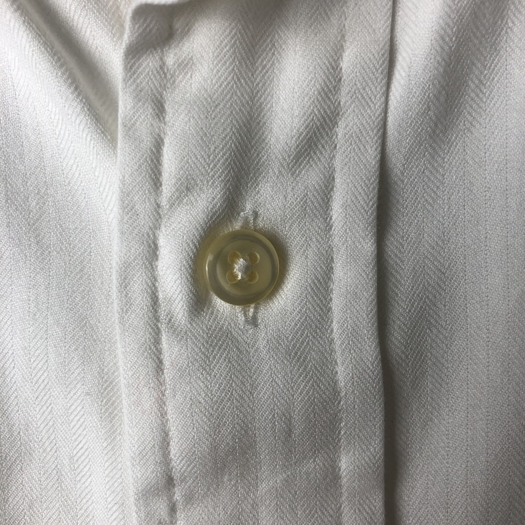 Ralph Lauren YARMOUTH long sleeve button down shirt, men's size L cotton white type Vintage Second Hand