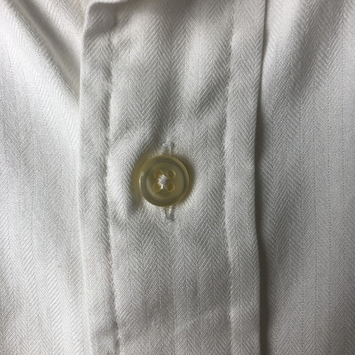 Ralph Lauren YARMOUTH long sleeve button down shirt, men's size L cotton white type Vintage Second Hand