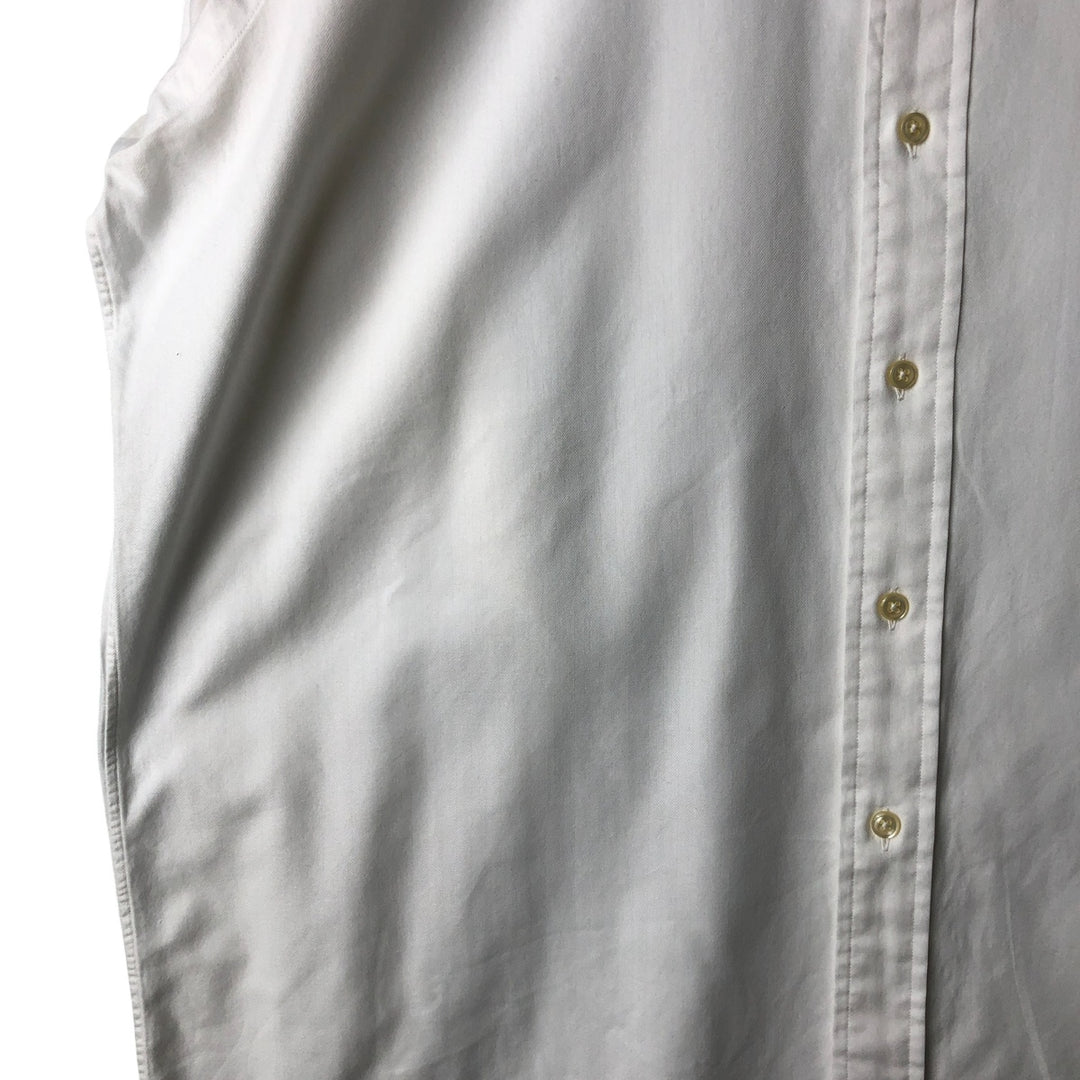 Ralph Lauren YARMOUTH long sleeve button down shirt, men's size L cotton white type Vintage Second Hand