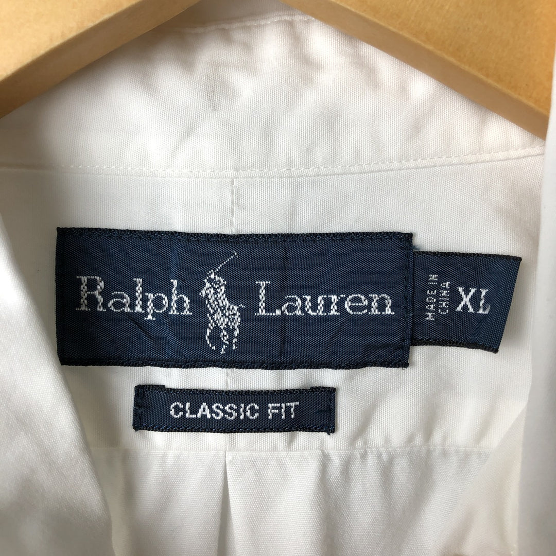 Ralph Lauren Classic Fit Long Sleeve Button Down Shirt Men's XL cotton white type Vintage Second Hand