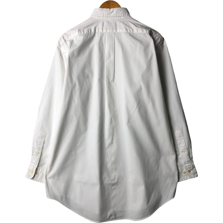 Ralph Lauren YARMOUTH long sleeve button down shirt, men's size L cotton white type Vintage Second Hand