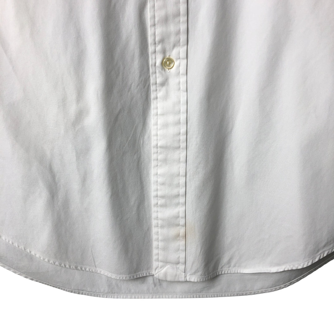 Ralph Lauren YARMOUTH long sleeve button down shirt, men's size L cotton white type Vintage Second Hand