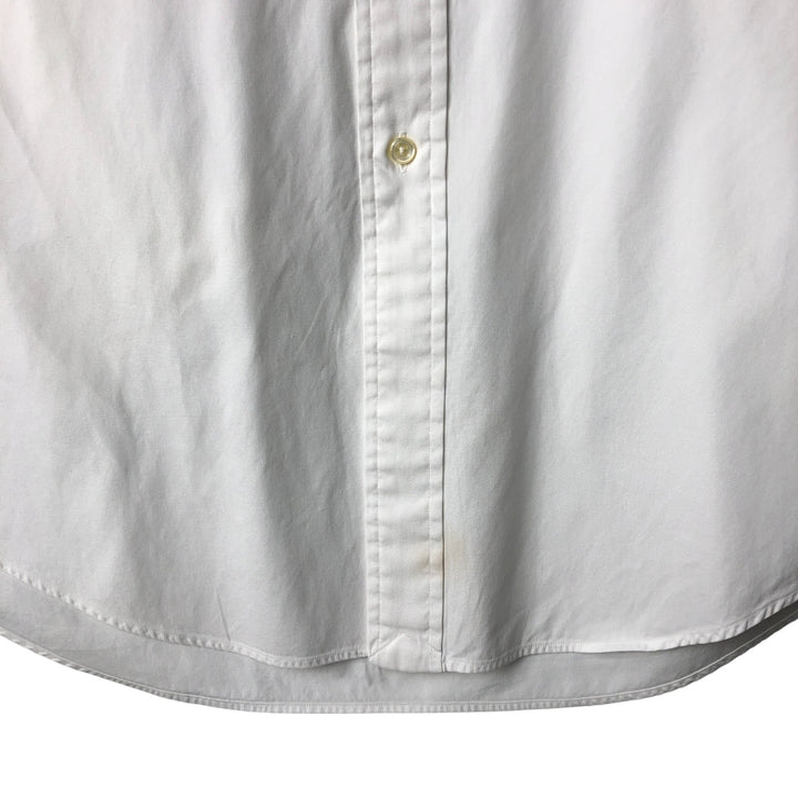 Ralph Lauren YARMOUTH long sleeve button down shirt, men's size L cotton white type Vintage Second Hand