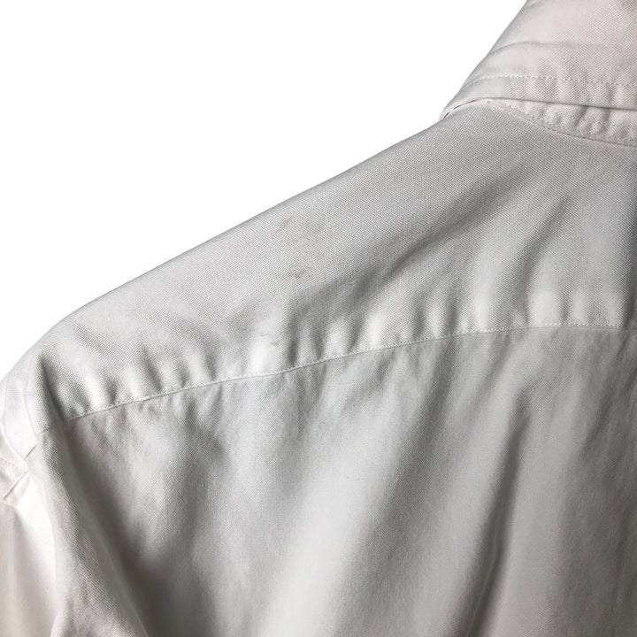 Ralph Lauren YARMOUTH long sleeve button down shirt, men's size L cotton white type Vintage Second Hand