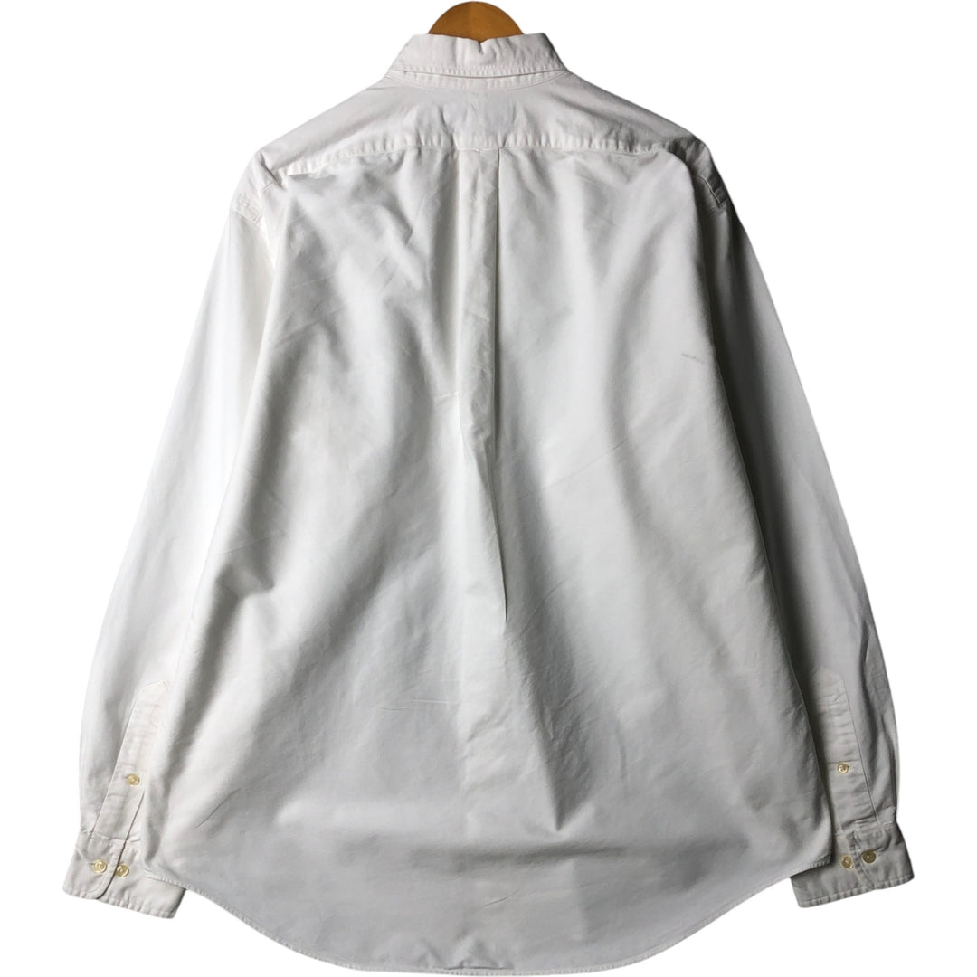 Ralph Lauren YARMOUTH long sleeve button down shirt, men's size L cotton white type Vintage Second Hand
