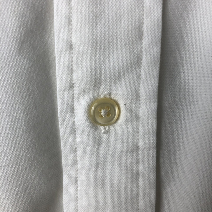 Ralph Lauren YARMOUTH long sleeve button down shirt, men's size L cotton white type Vintage Second Hand