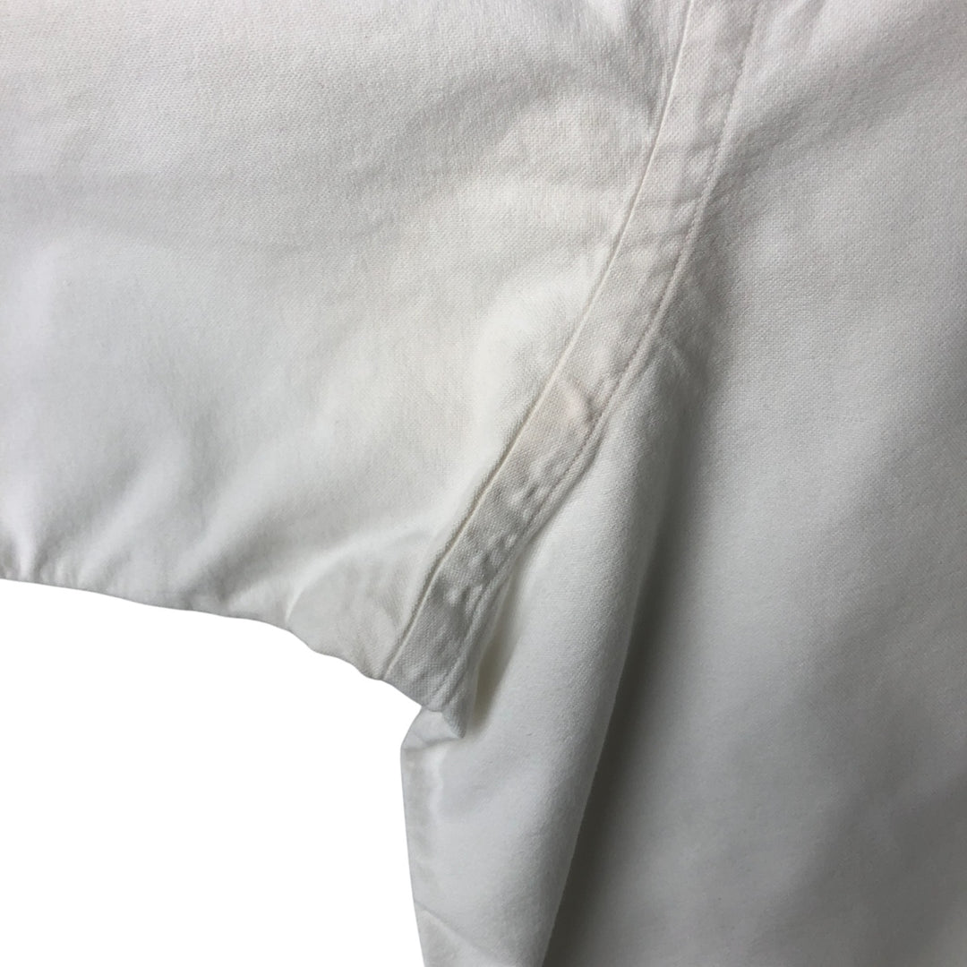 Ralph Lauren YARMOUTH long sleeve button down shirt, men's size L cotton white type Vintage Second Hand
