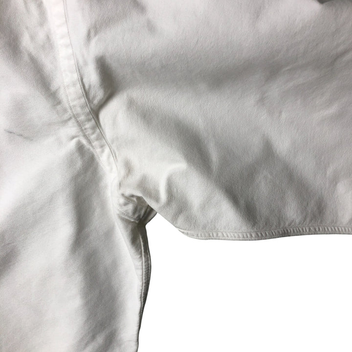 Ralph Lauren YARMOUTH long sleeve button down shirt, men's size L cotton white type Vintage Second Hand