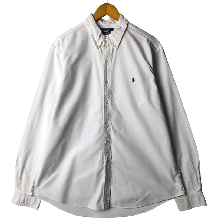 Ralph Lauren POLO by Ralph Lauren long sleeve button down shirt, men's XL size cotton white type Vintage Second Hand