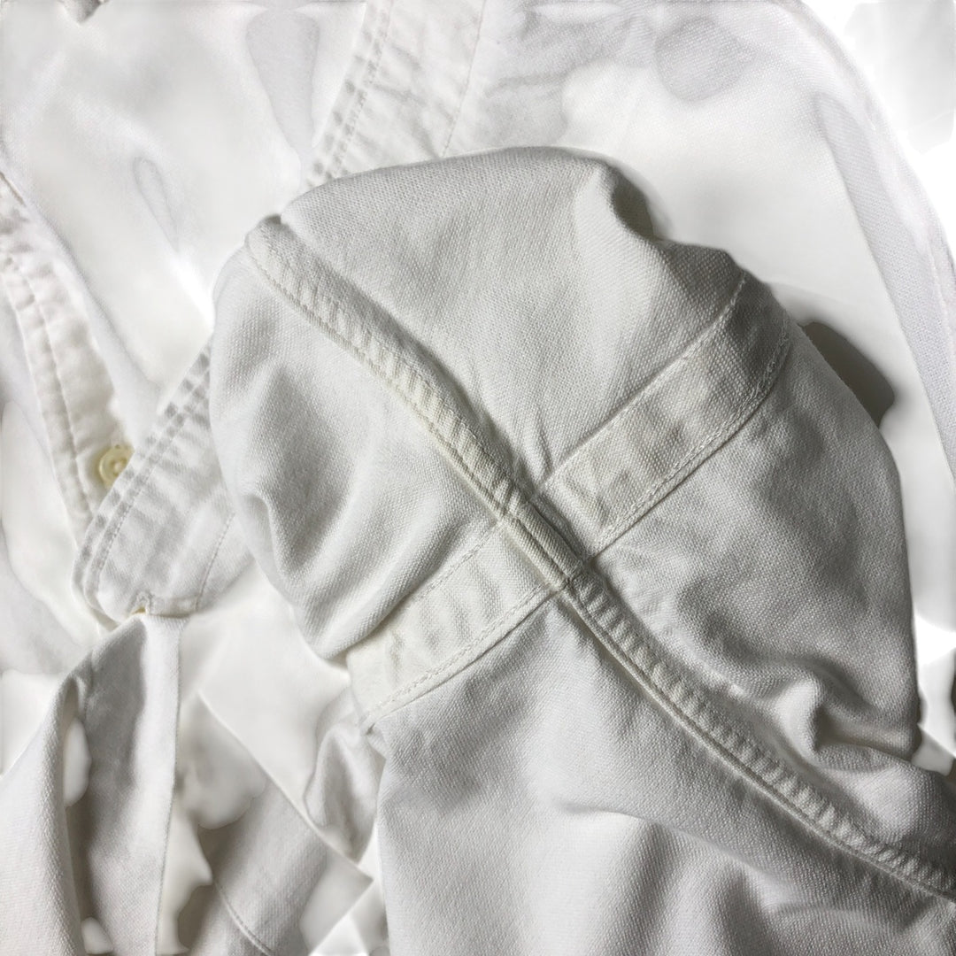 Ralph Lauren POLO by Ralph Lauren long sleeve button down shirt, men's XL size cotton white type Vintage Second Hand