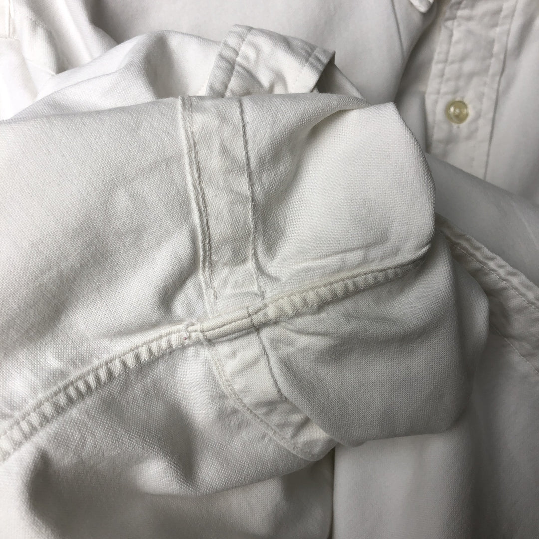Ralph Lauren POLO by Ralph Lauren long sleeve button down shirt, men's XL size cotton white type Vintage Second Hand