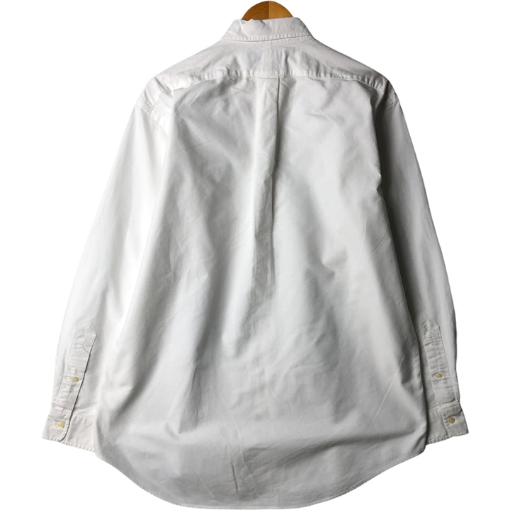 Ralph Lauren YARMOUTH long sleeve button down shirt, men's size L cotton white type Vintage Second Hand