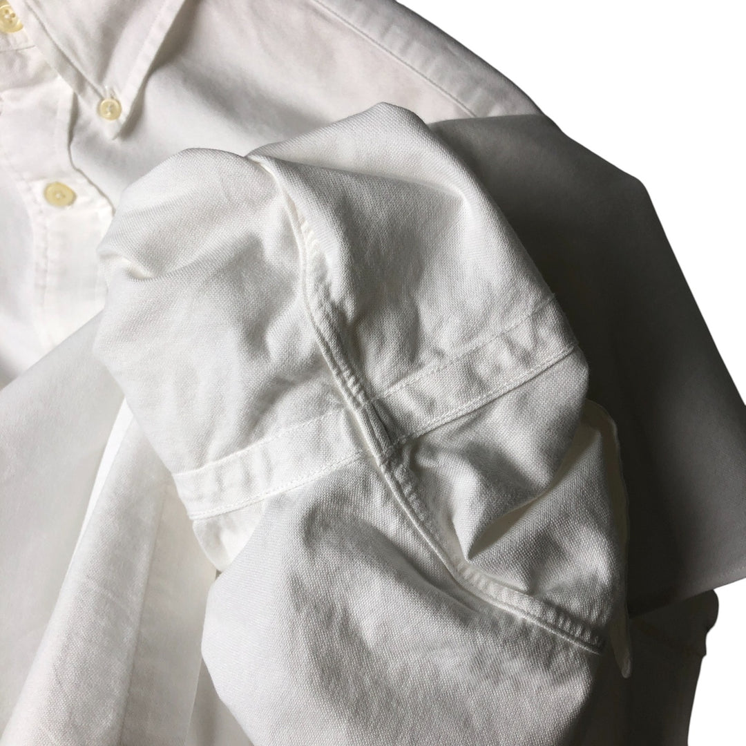 Ralph Lauren YARMOUTH long sleeve button down shirt, men's size L cotton white type Vintage Second Hand