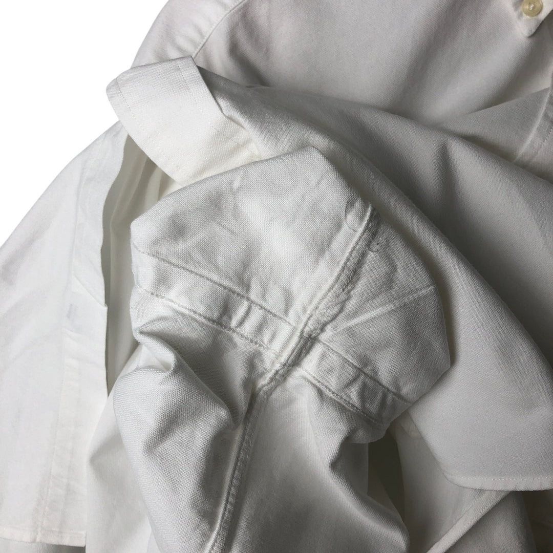 Ralph Lauren YARMOUTH long sleeve button down shirt, men's size L cotton white type Vintage Second Hand