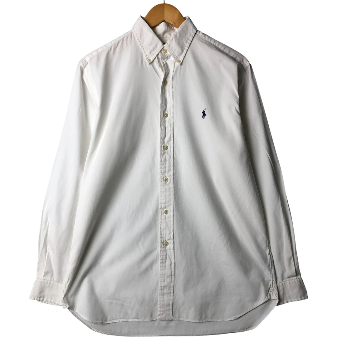Ralph Lauren Classic Fit Long Sleeve Button Down Shirt Men's M cotton white type Vintage Second Hand