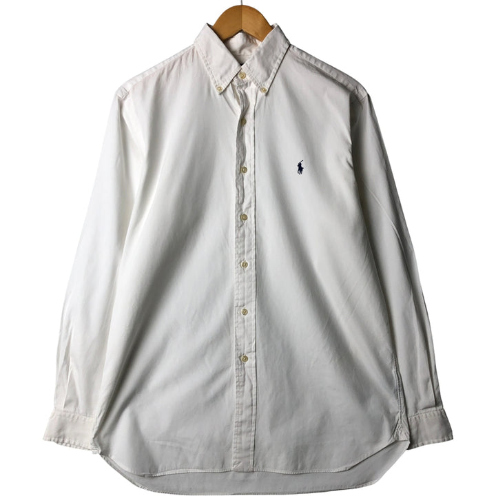 Ralph Lauren Classic Fit Long Sleeve Button Down Shirt Men's M cotton white type Vintage Second Hand