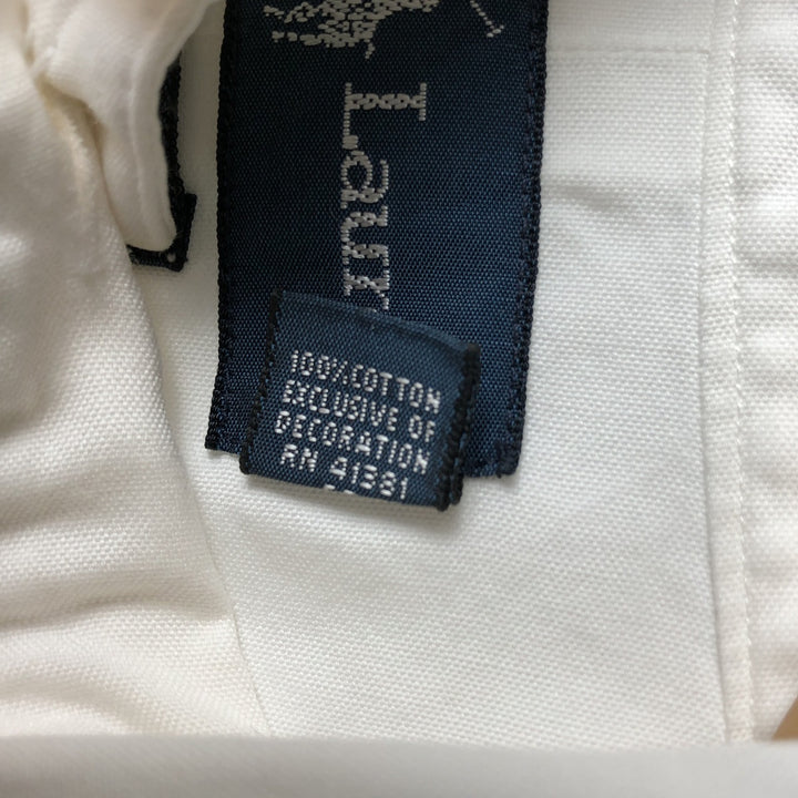 Ralph Lauren Classic Fit Long Sleeve Button Down Shirt Men's M cotton white type Vintage Second Hand