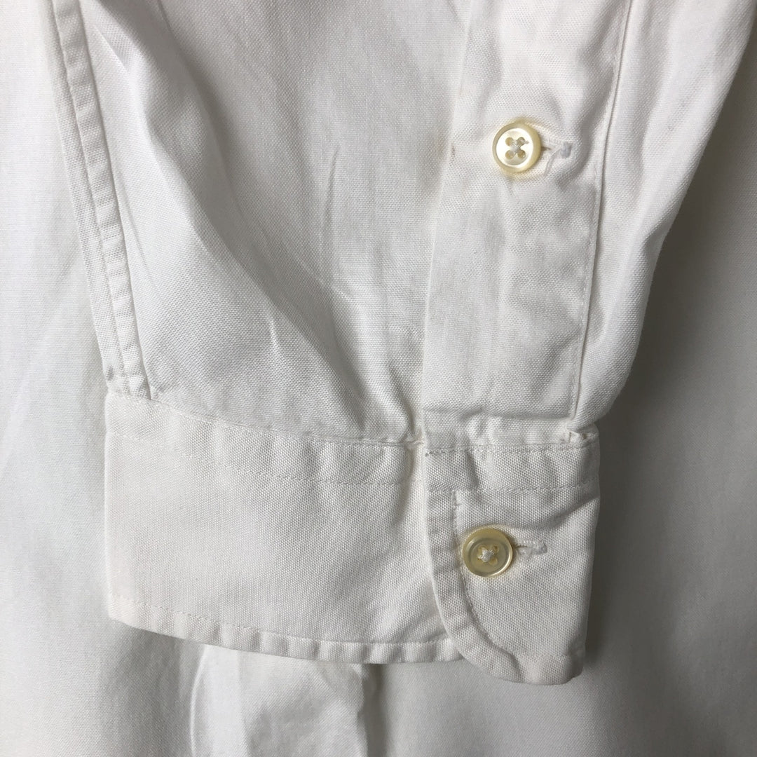 Ralph Lauren Classic Fit Long Sleeve Button Down Shirt Men's M cotton white type Vintage Second Hand