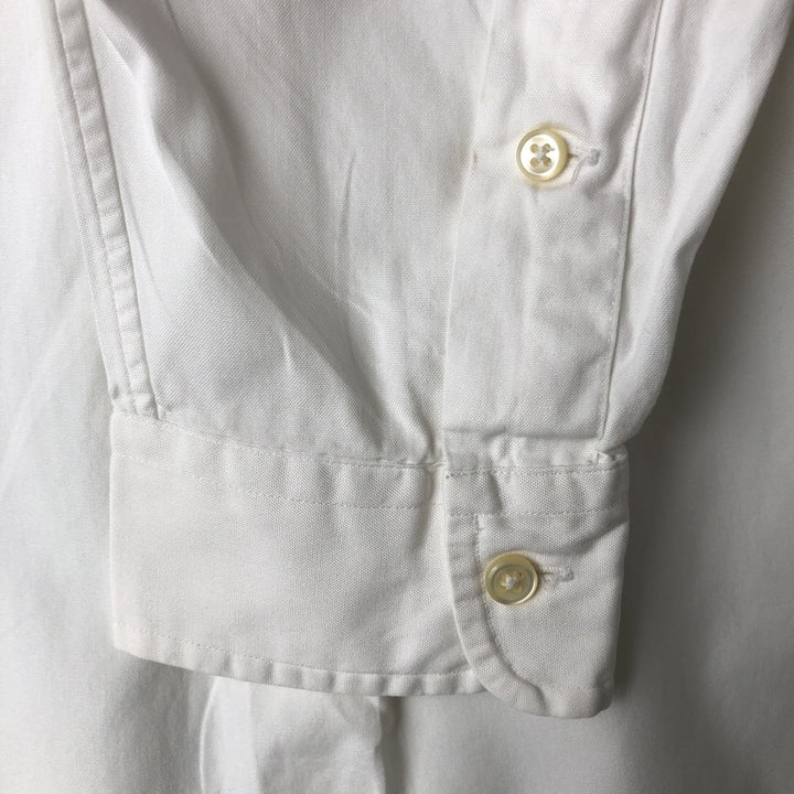 Ralph Lauren Classic Fit Long Sleeve Button Down Shirt Men's M cotton white type Vintage Second Hand