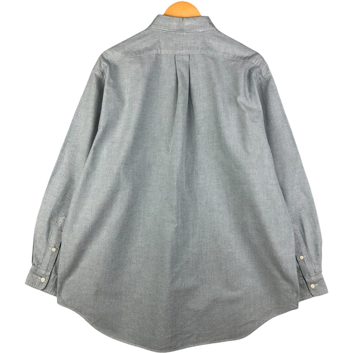 Ralph Lauren YARMOUTH long sleeve button down shirt, men's XL size cotton green type Vintage Second Hand