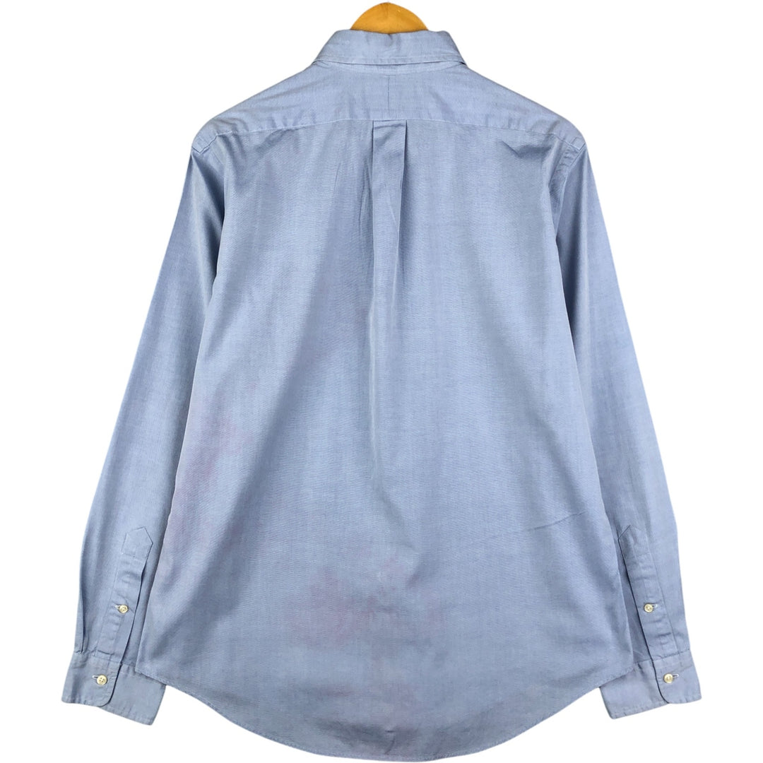 Ralph Lauren CUSTOM FIT long sleeve button down shirt, men's size L cotton Blue type light blue Vintage Second Hand
