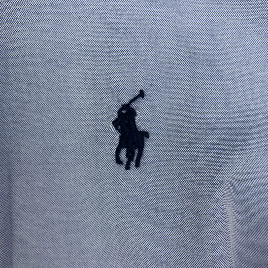 Ralph Lauren CUSTOM FIT long sleeve button down shirt, men's size L cotton Blue type light blue Vintage Second Hand