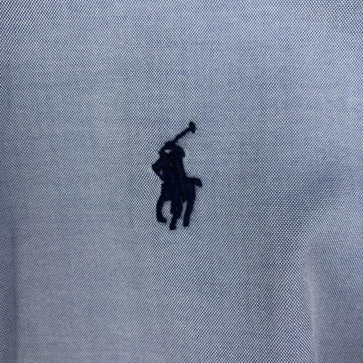 Ralph Lauren CUSTOM FIT long sleeve button down shirt, men's size L cotton Blue type light blue Vintage Second Hand