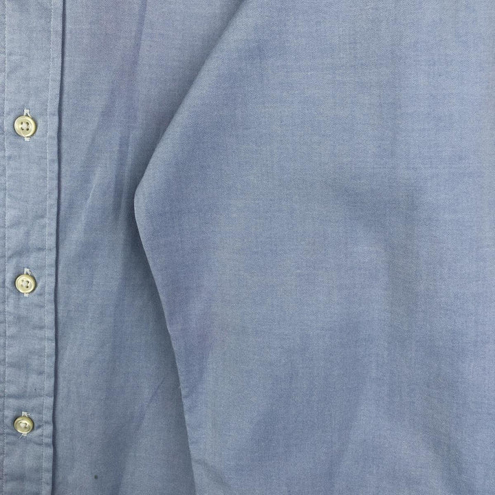 Ralph Lauren CUSTOM FIT long sleeve button down shirt, men's size L cotton Blue type light blue Vintage Second Hand
