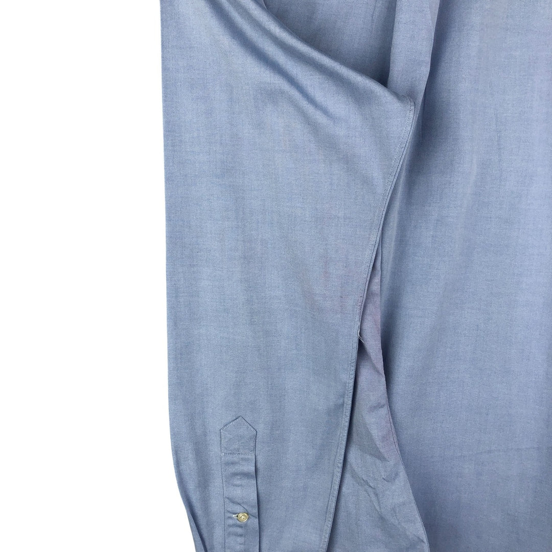 Ralph Lauren CUSTOM FIT long sleeve button down shirt, men's size L cotton Blue type light blue Vintage Second Hand