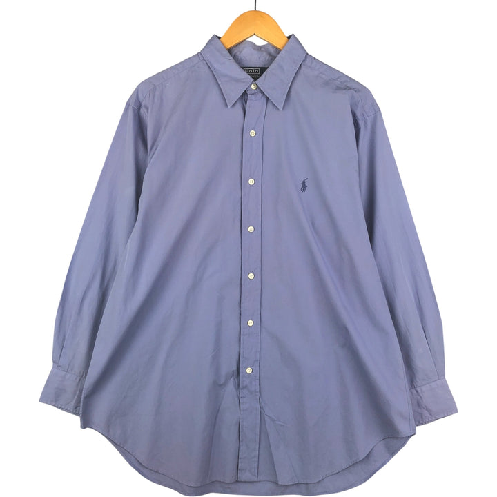 Ralph Lauren POLO by Ralph Lauren ANDREW long sleeve cotton shirt, men's XL size cotton Blue type light blue Vintage Second Hand
