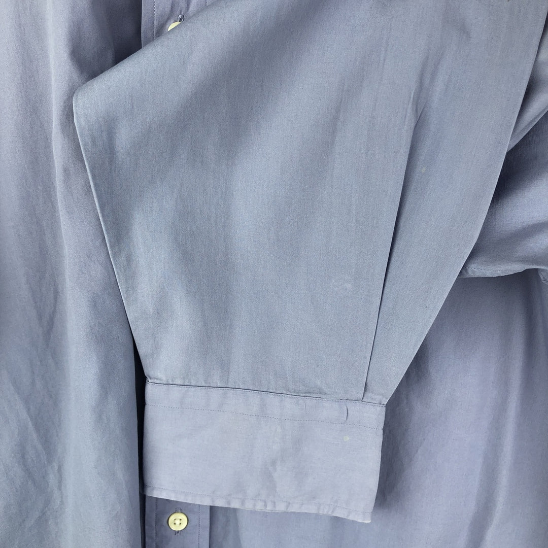 Ralph Lauren POLO by Ralph Lauren ANDREW long sleeve cotton shirt, men's XL size cotton Blue type light blue Vintage Second Hand