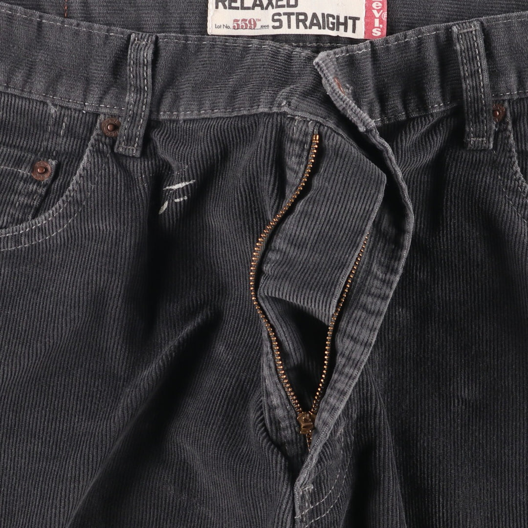 2000'S Levi's 559 Relaxed Straight Corduroy Pants, Men's, Size W36 cotton Charcoal Vintage Second Hand