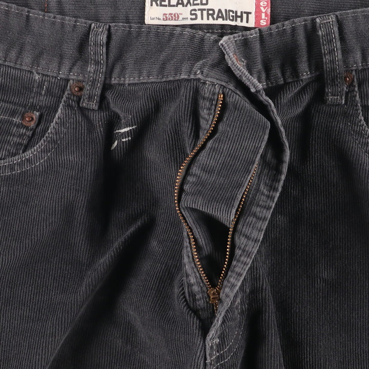 2000'S Levi's 559 Relaxed Straight Corduroy Pants, Men's, Size W36 cotton Charcoal Vintage Second Hand