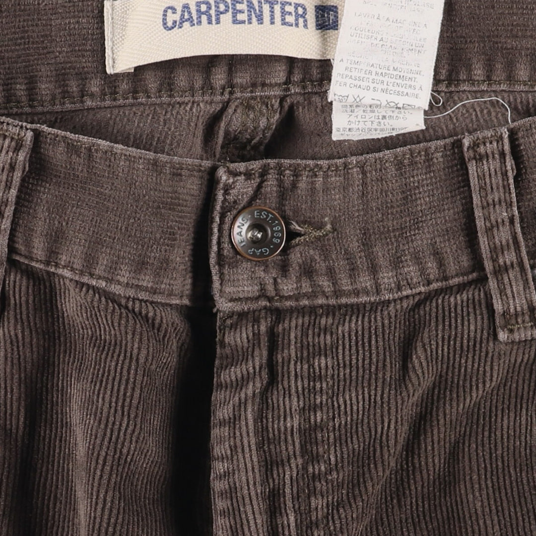 GAP CARPENTER Corduroy Painter Pants, Men's Size W34 cotton brown type Vintage Second Hand