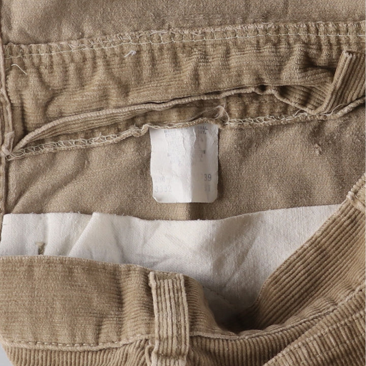 Lee RIDERS Corduroy Pants, Made in USA, Men's, Size W33, Vintage cotton Beige type Vintage Second Hand