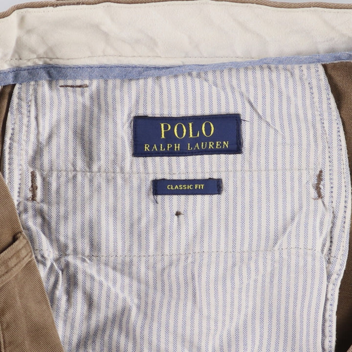 Ralph Lauren POLO RALPH LAUREN CLASSIC FIT Chino Pants Men's Size W32 cotton brown type Vintage Second Hand