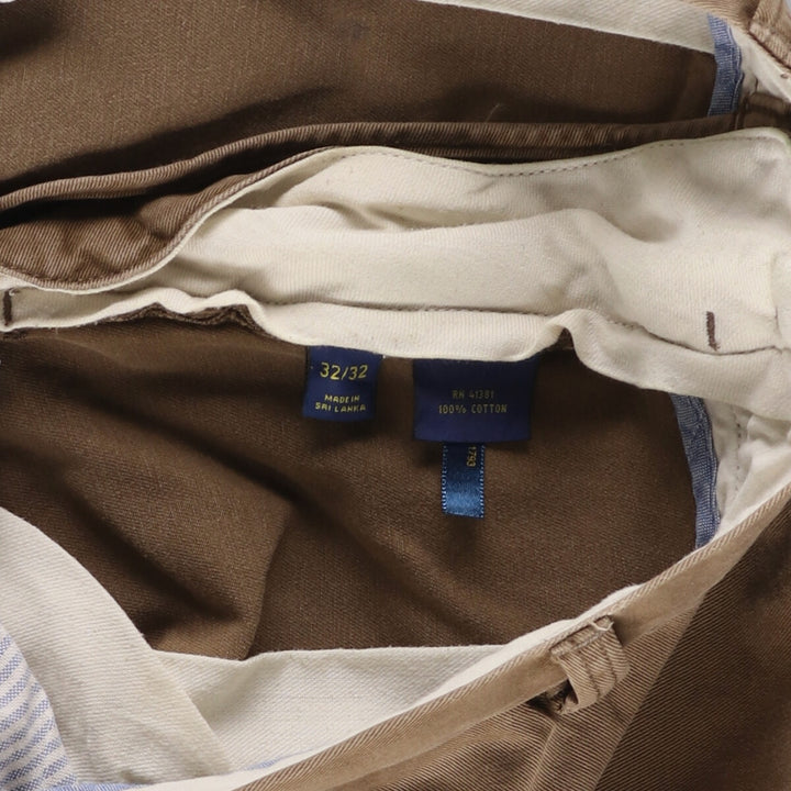 Ralph Lauren POLO RALPH LAUREN CLASSIC FIT Chino Pants Men's Size W32 cotton brown type Vintage Second Hand