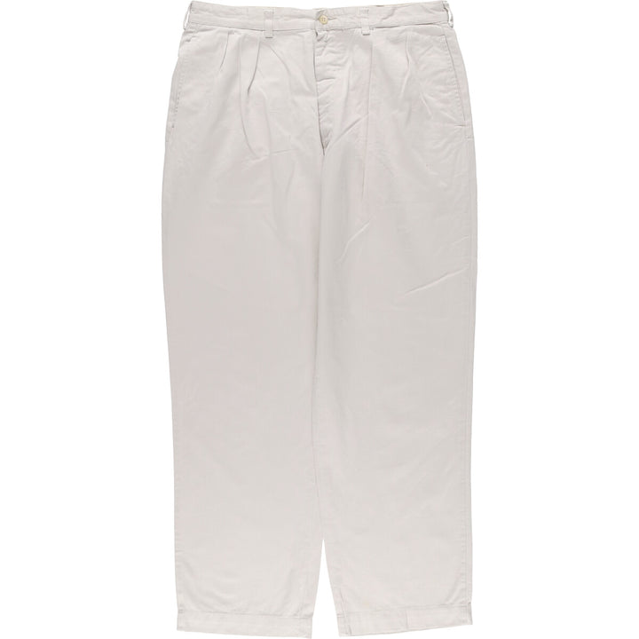 Ralph Lauren POLO RALPH LAUREN ANDREW PANT Two-pleat chino pants Men's size W35 cotton pale white type Vintage Second Hand