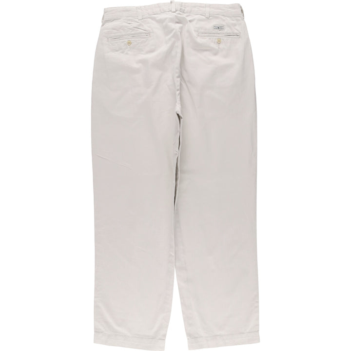 Ralph Lauren POLO RALPH LAUREN ANDREW PANT Two-pleat chino pants Men's size W35 cotton pale white type Vintage Second Hand