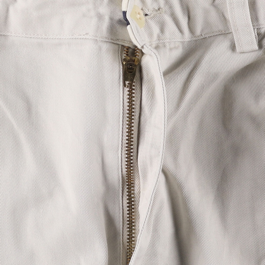 Ralph Lauren POLO RALPH LAUREN ANDREW PANT Two-pleat chino pants Men's size W35 cotton pale white type Vintage Second Hand