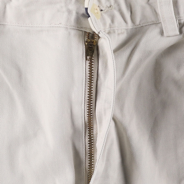 Ralph Lauren POLO RALPH LAUREN ANDREW PANT Two-pleat chino pants Men's size W35 cotton pale white type Vintage Second Hand