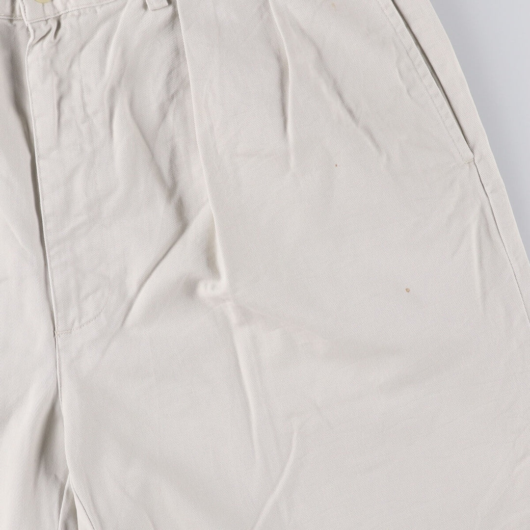 Ralph Lauren POLO RALPH LAUREN ANDREW PANT Two-pleat chino pants Men's size W35 cotton pale white type Vintage Second Hand
