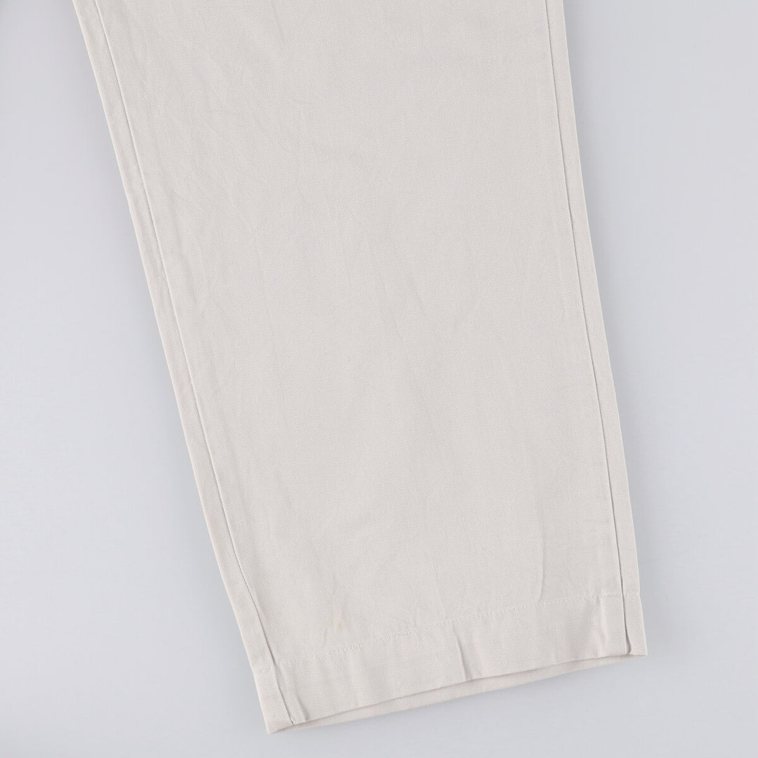 Ralph Lauren POLO RALPH LAUREN ANDREW PANT Two-pleat chino pants Men's size W35 cotton pale white type Vintage Second Hand