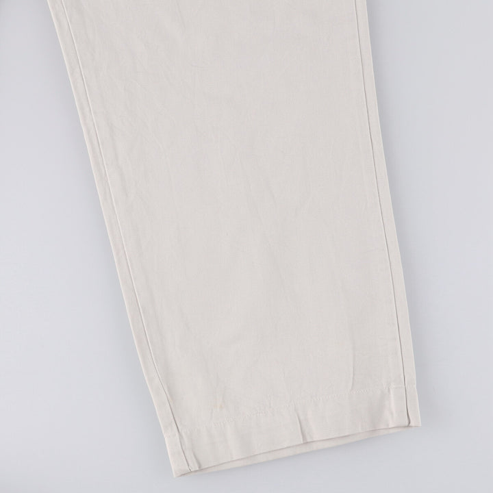 Ralph Lauren POLO RALPH LAUREN ANDREW PANT Two-pleat chino pants Men's size W35 cotton pale white type Vintage Second Hand