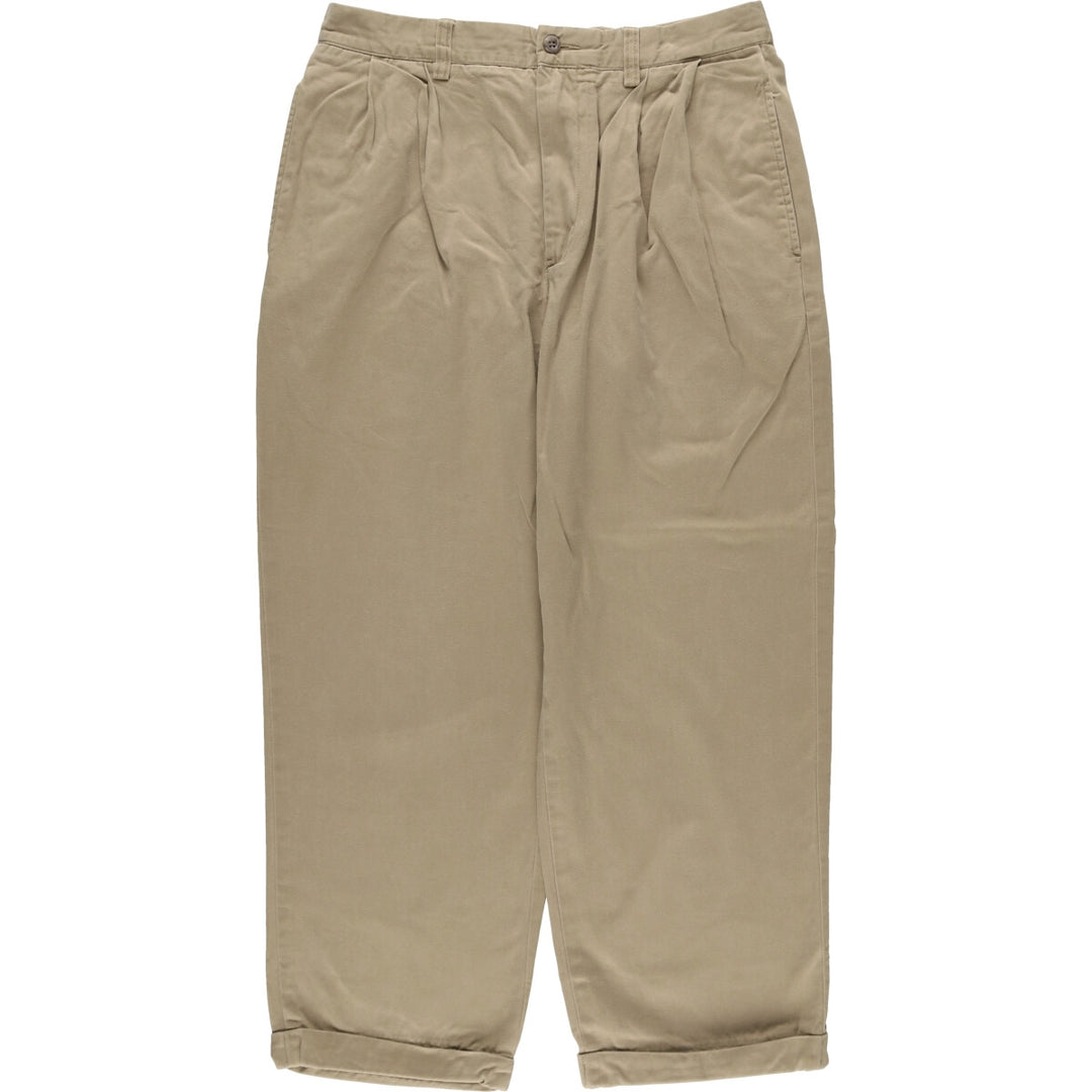 Ralph Lauren POLO by Ralph Lauren Two-pleat Chino Pants for Men, W31 equivalent cotton Beige type Vintage Second Hand